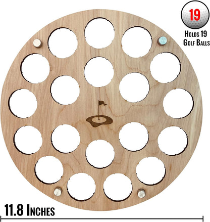 Golf Ball Display Holder Collector’S Case Holds 19 Golf Balls Wall Mount Decor