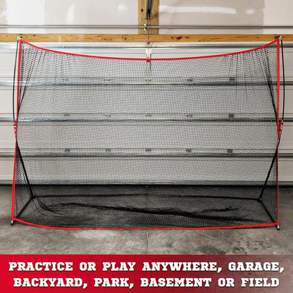 Golf Driving Practice Net, Indoor & Outdoor Ball Hitting, 10 X 7 Feet - Heavy-Duty Golf Netting for Home, Backyard, and Garage Training
